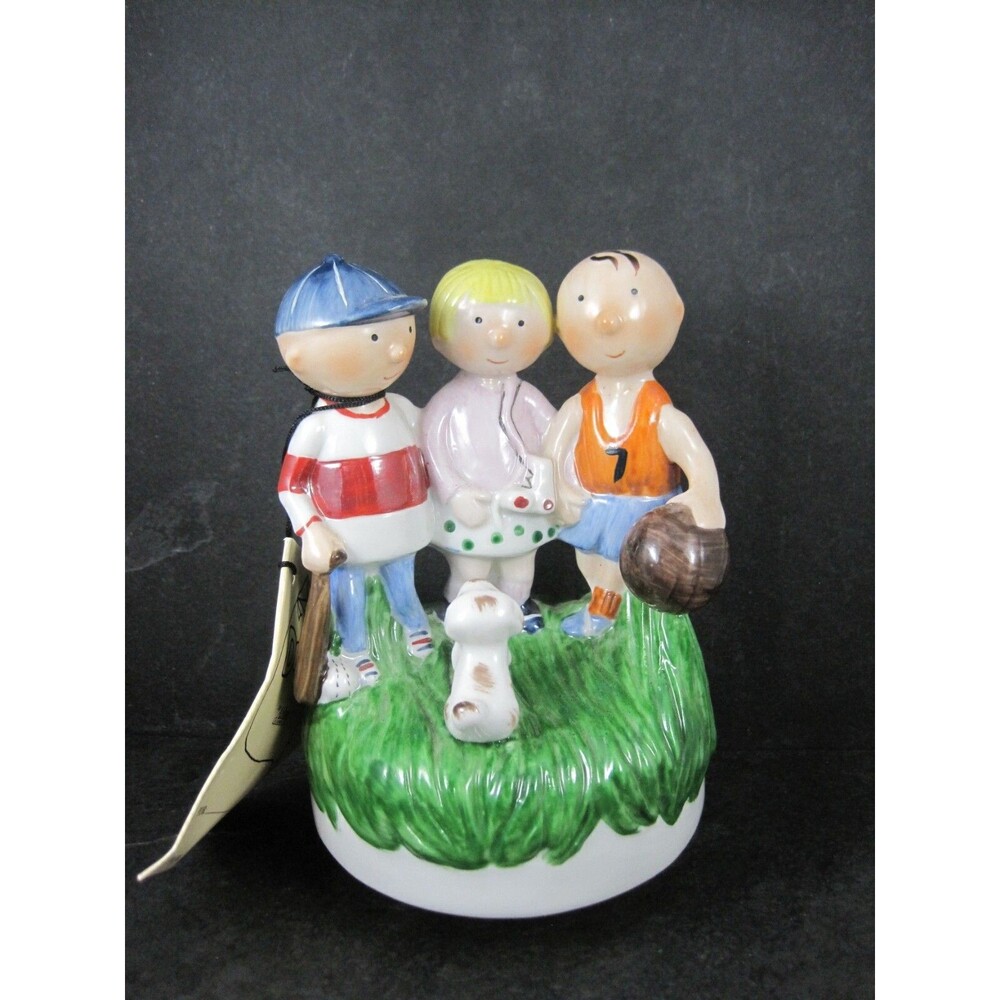 Vintage 1981 Joan Berg Victor Dumplings Aldon Music Box NOS "Playing Together"
